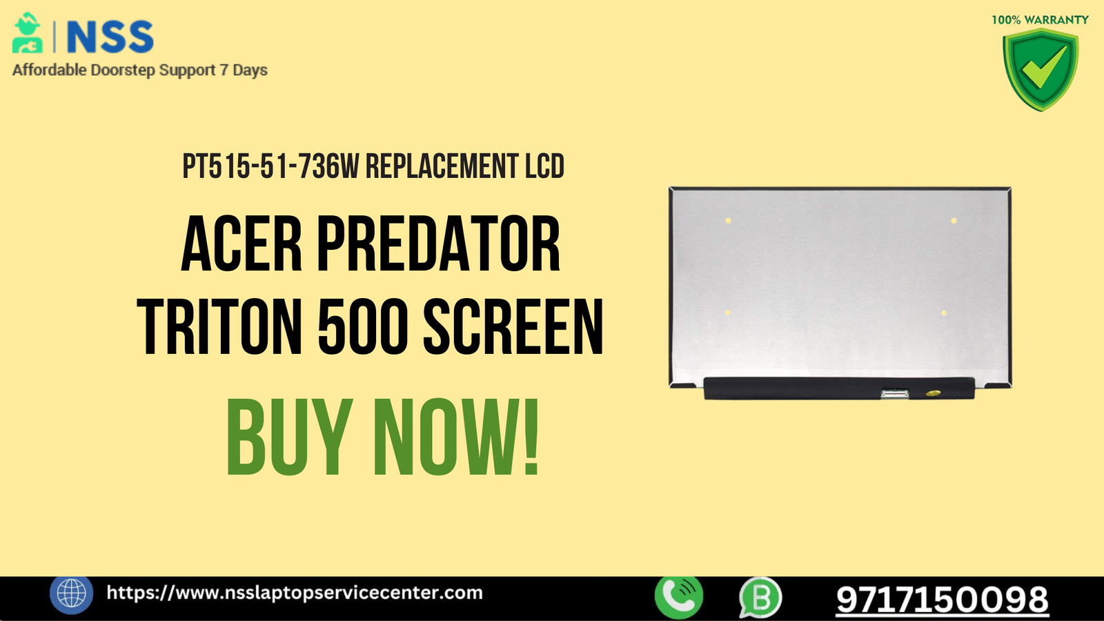 Acer Predator Triton 500 Screen Replacement & Repair - Lowest Price