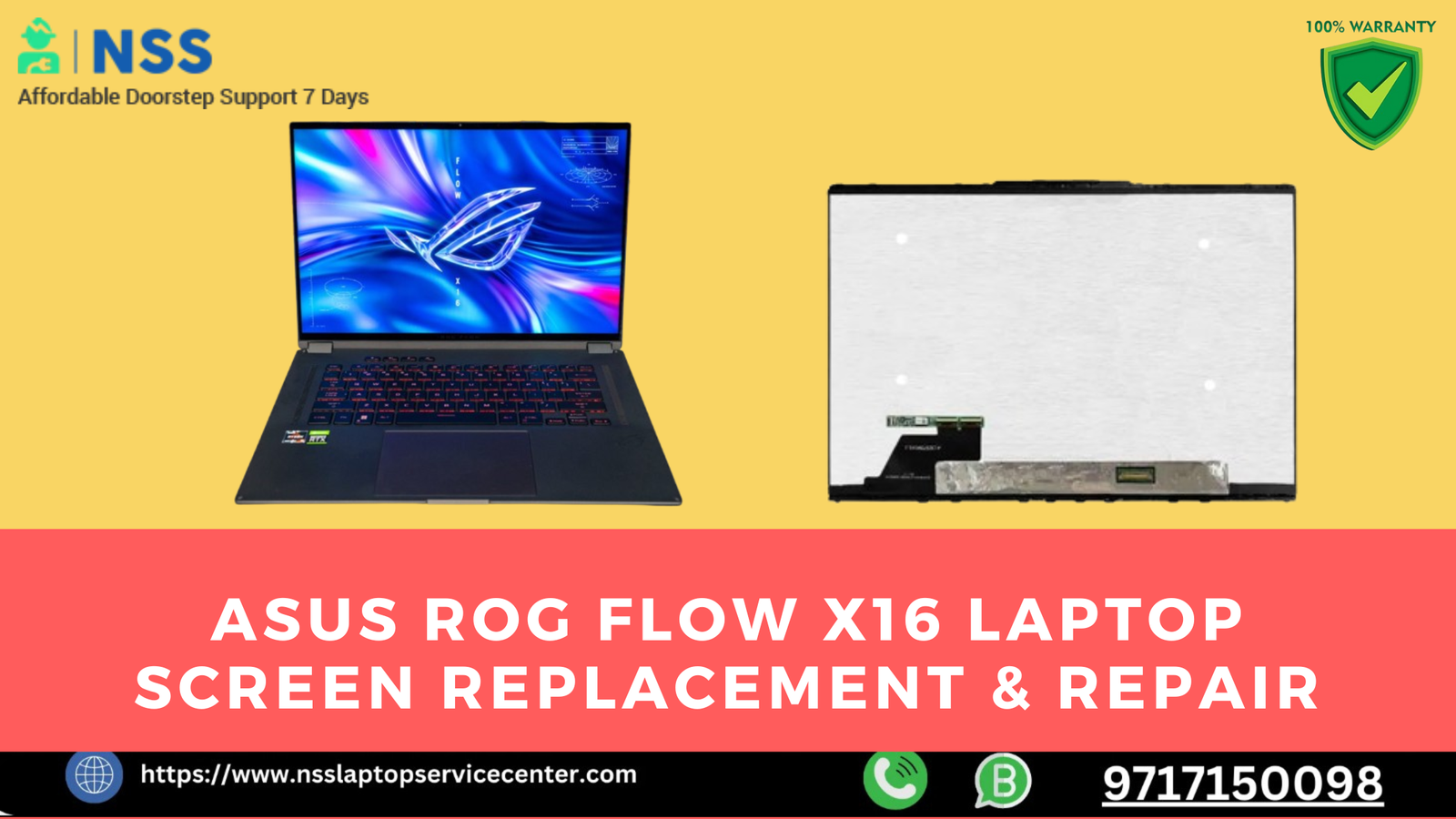 Asus ROG Flow X16 Laptop Screen Replacement & Repair