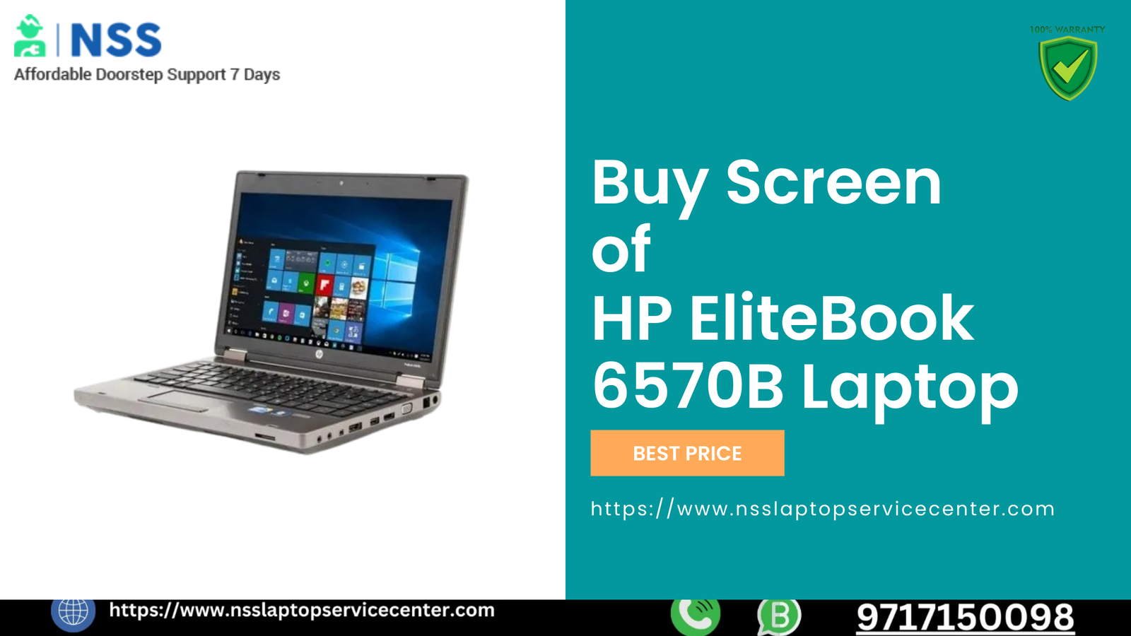 Buy HP EliteBook 6570B Laptop Screen - Replacement & Repair Services