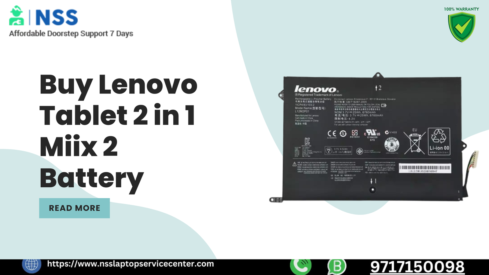 Buy Lenovo Tablet 2 in 1 Miix 2 Battery  – Best Deal & Best Quality