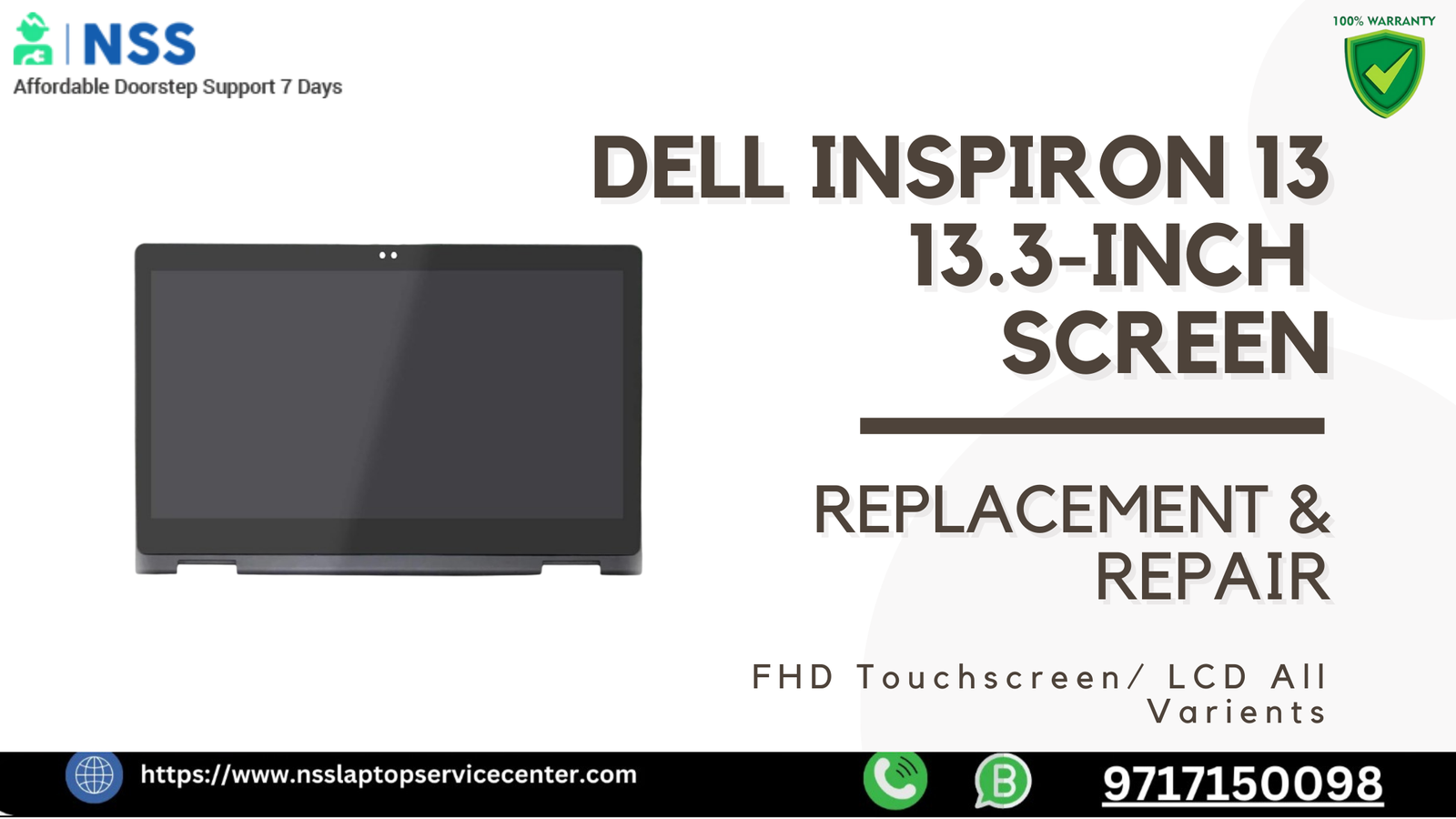 Dell Inspiron 13 13.3-Inch Screen Replacement & Repair Service Near You