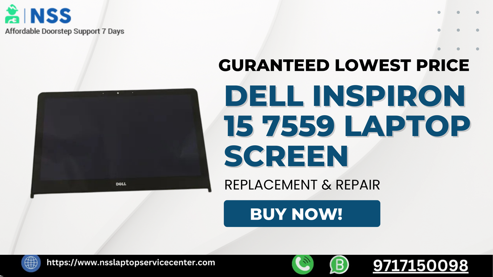 Dell Inspiron 15 7559 Laptop Screen Replacement & Price in India