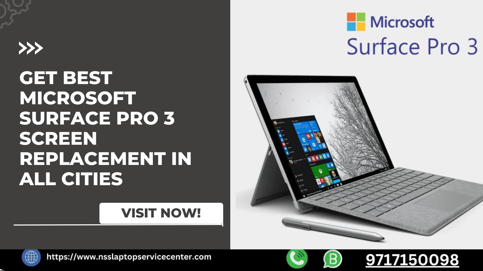 Get Best Microsoft Surface Pro 3 Screen Replacement & Repair In All Cities