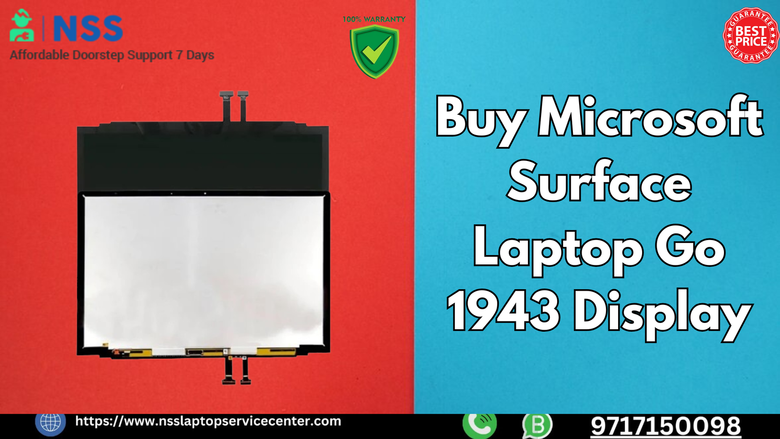 Buy Microsoft Surface Laptop Go 1943 Display With Touchscreen – Genuine & Affordable