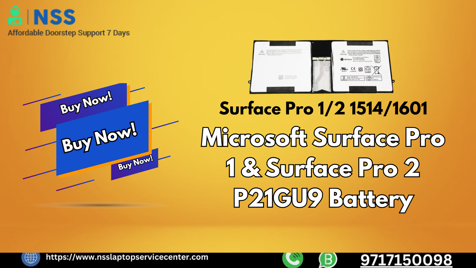 Buy Microsoft Surface Pro 1 & Surface Pro 2 Battery at Best Price in India